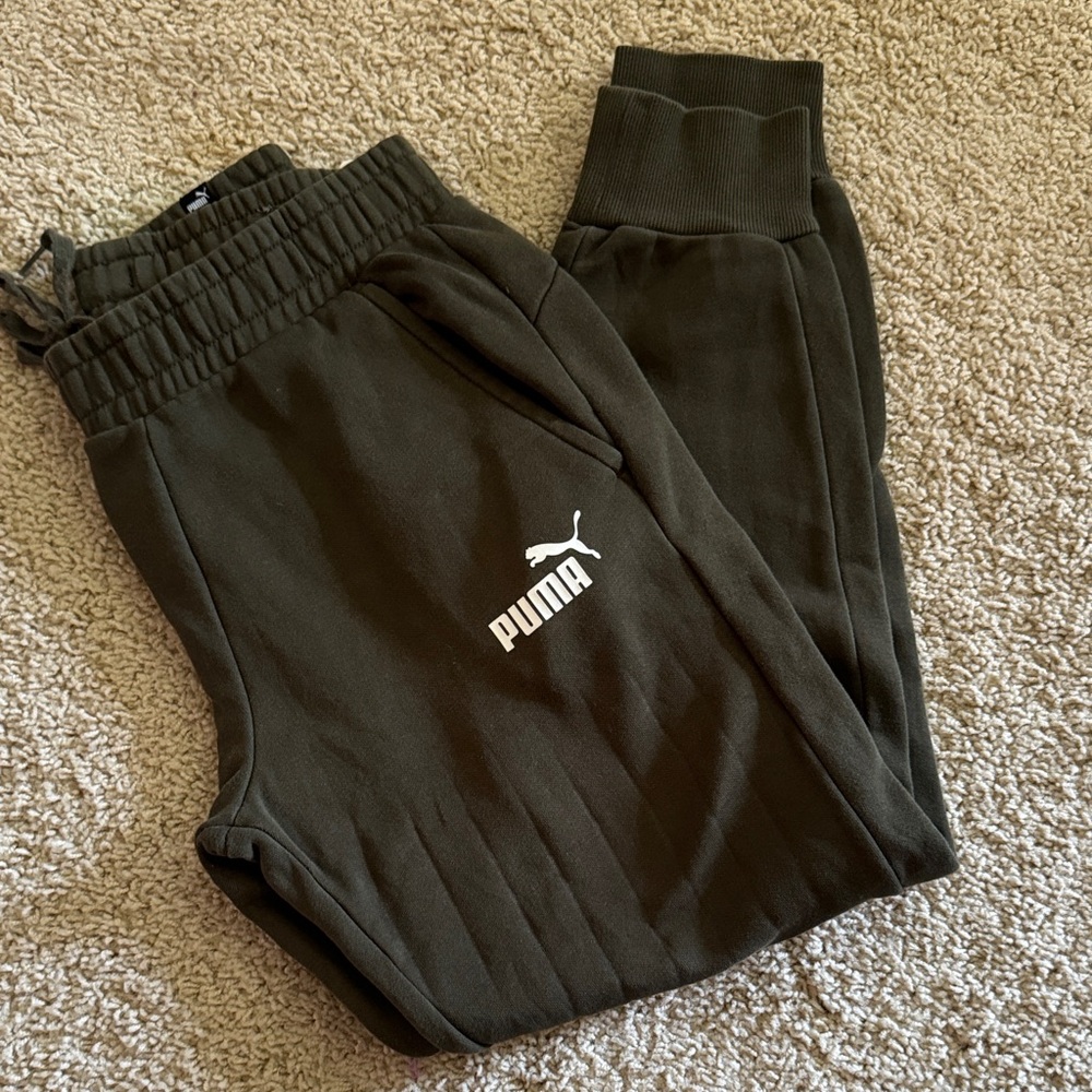 Puma Kids Dark Green Joggers